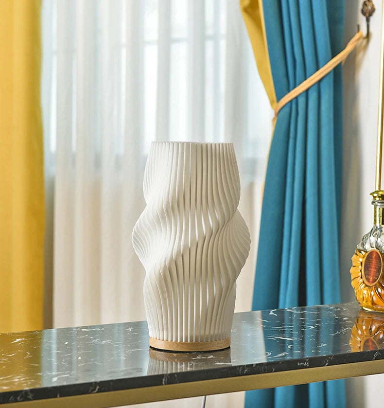 Lampe de chevet Ondulé Blanc