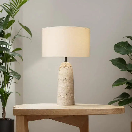 Lampe de Chevet Travertin Véritable