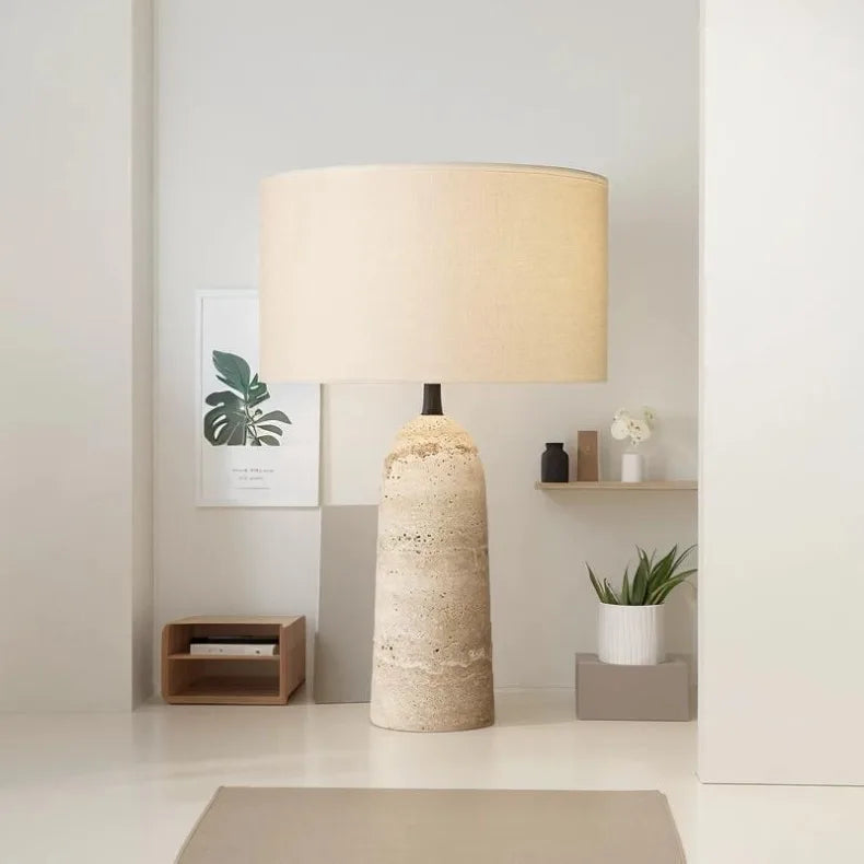 Lampe de Chevet Travertin Véritable