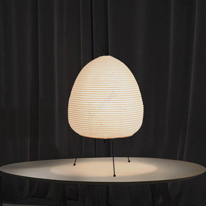 Lampe de chevet design japonais en papier de riz