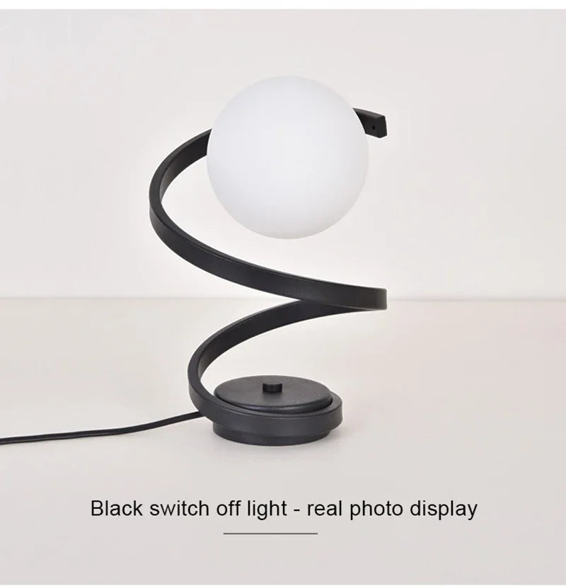 Lampe de chevet vintage en verre strié