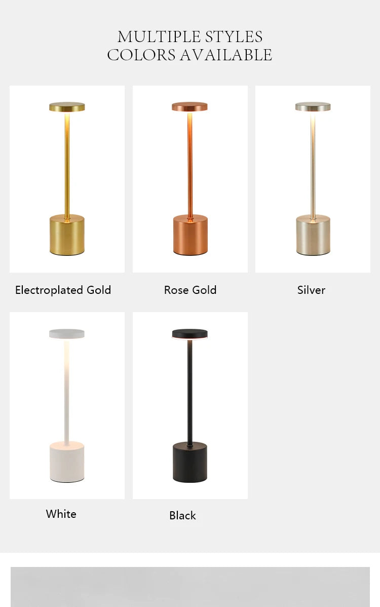 Lampe de Chevet Sans Fil Rechargeable