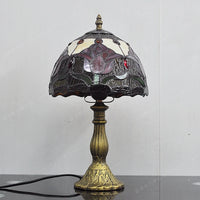 Lampe de chevet Tiffany tulipe en vitrail