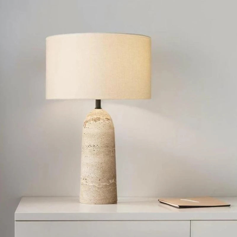 Lampe de Chevet Travertin Véritable
