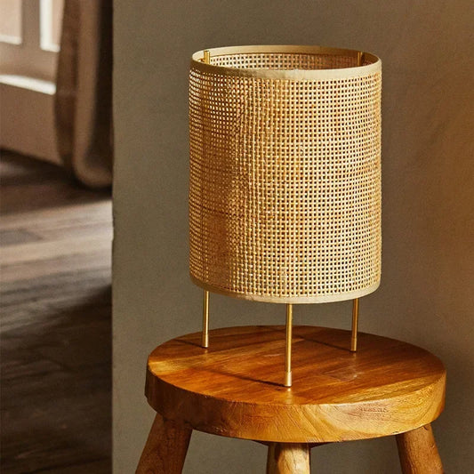 Lampe de chevet en Osier à trois pieds