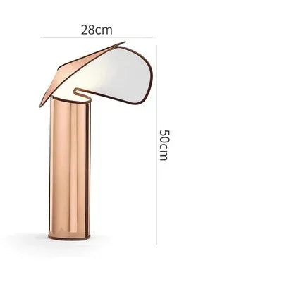 Lampe de chevet chapeau en métal design