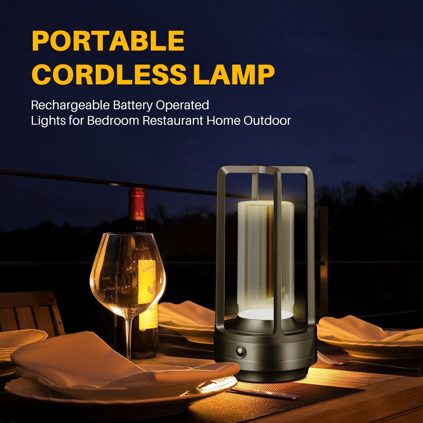 Lampe de chevet industrielle noir