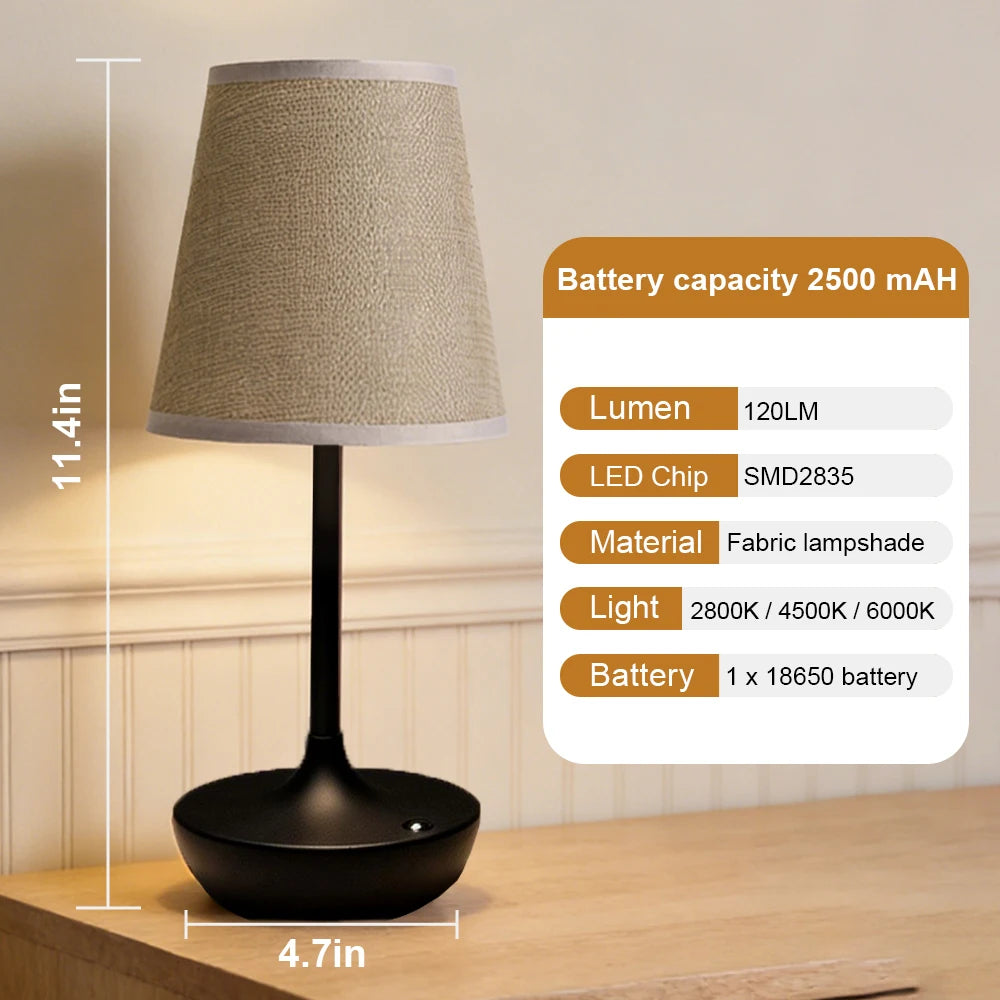 Lampe de Chevet en Tissu LED