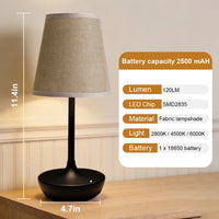 Lampe de Chevet en Tissu LED