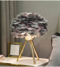 Lampe de chevet originale à Plume