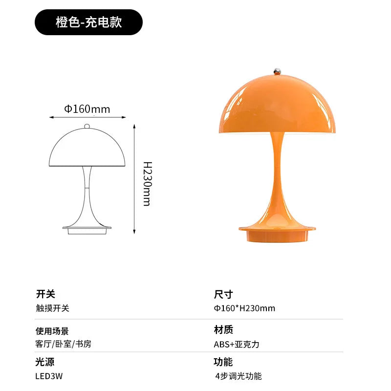Lampe de chevet Panthella design danois
