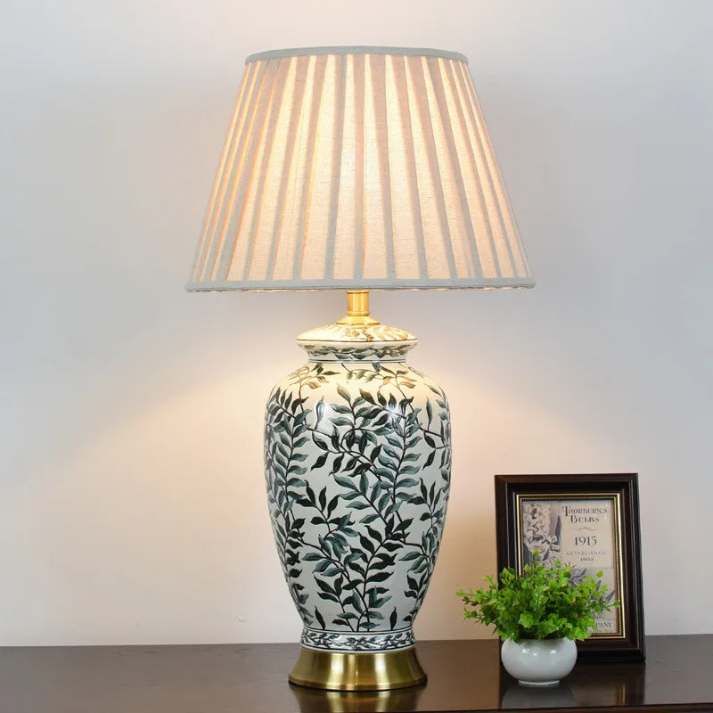 Lampe de chevet en céramique rétro européenne