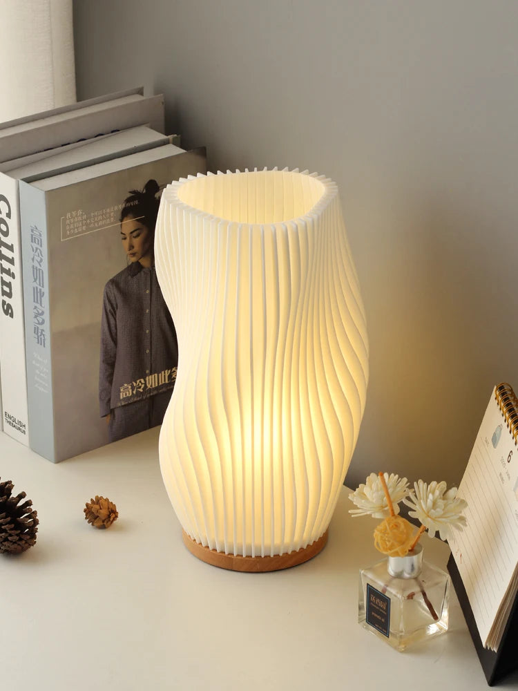 Lampe de chevet Ondulé Blanc