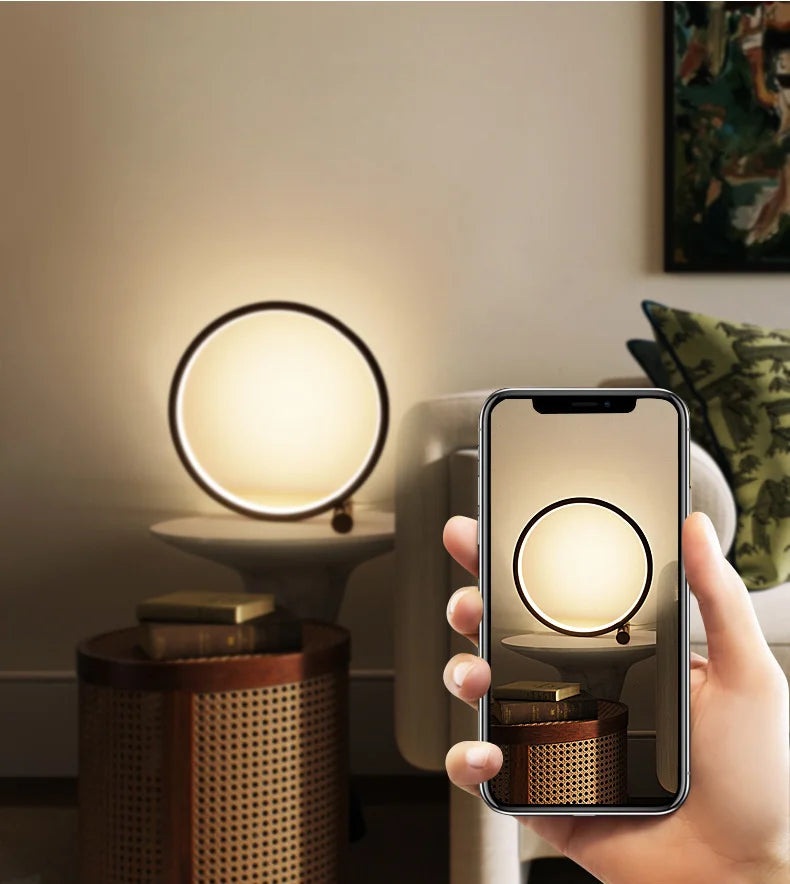 Lampe de chevet LED anneau tactile