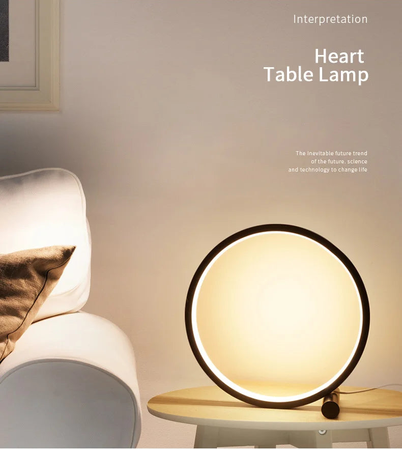 Lampe de chevet LED anneau tactile