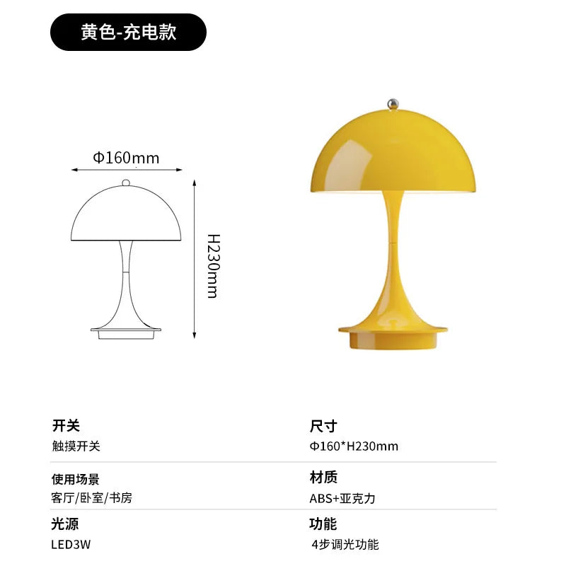 Lampe de chevet Panthella design danois