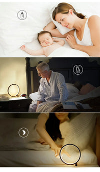 Lampe de chevet LED anneau tactile