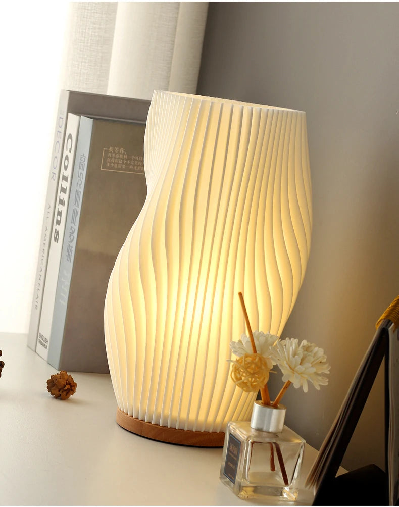 Lampe de chevet Ondulé Blanc