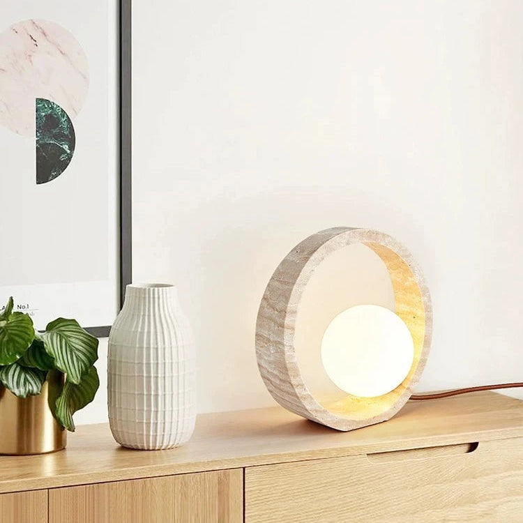 Lampe de Chevet Travertin Ronde