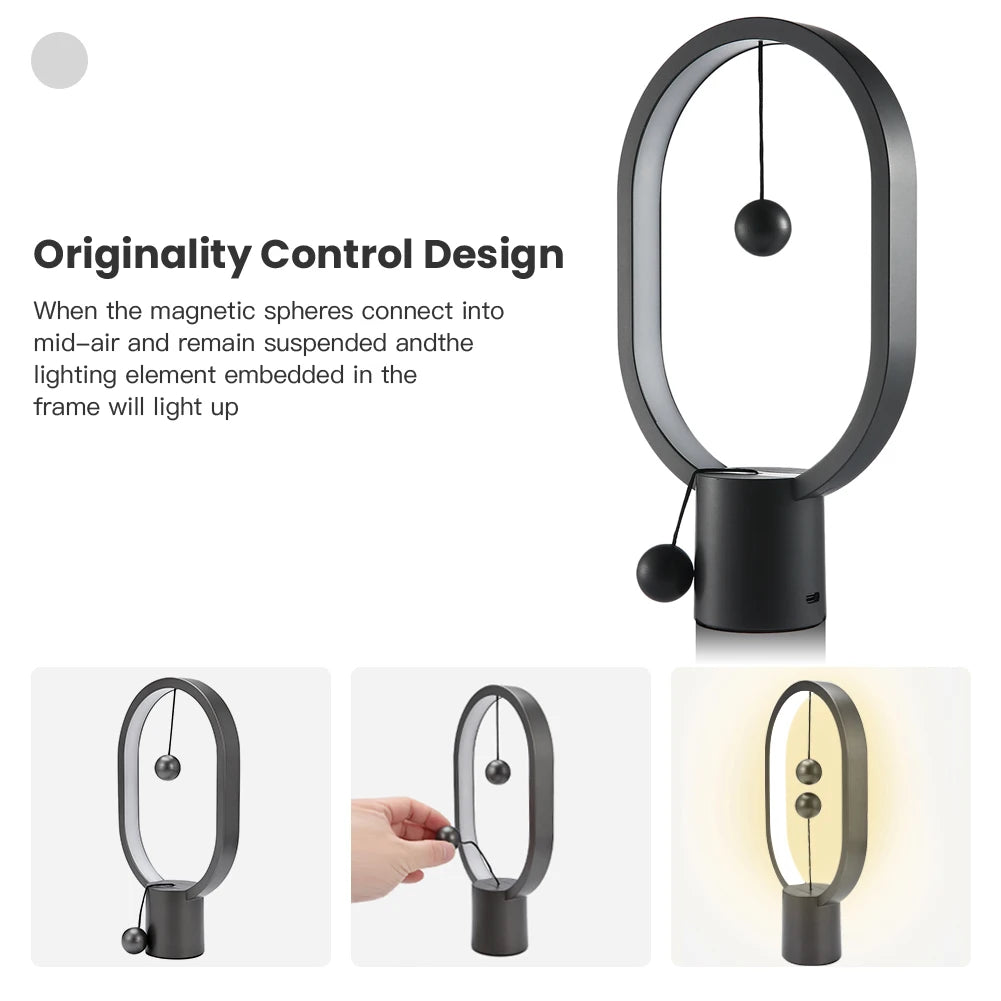 Lampe de chevet originale à équilibre magnétique