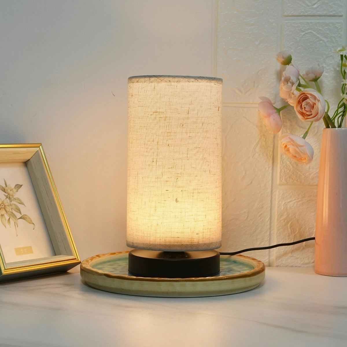 Lampe de Chevet Nordique en Tissu