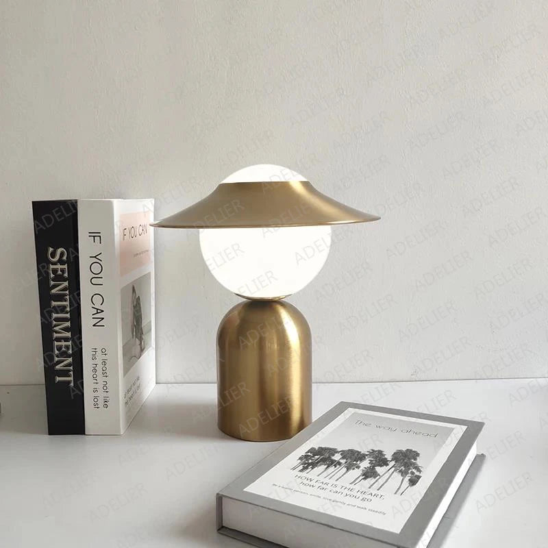 Lampe de chevet Métal Design Nordique Doré