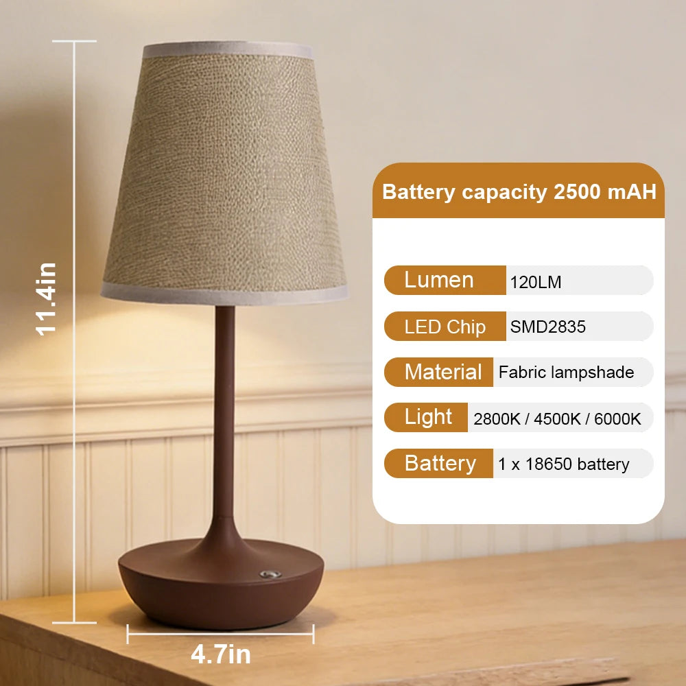 Lampe de Chevet en Tissu LED