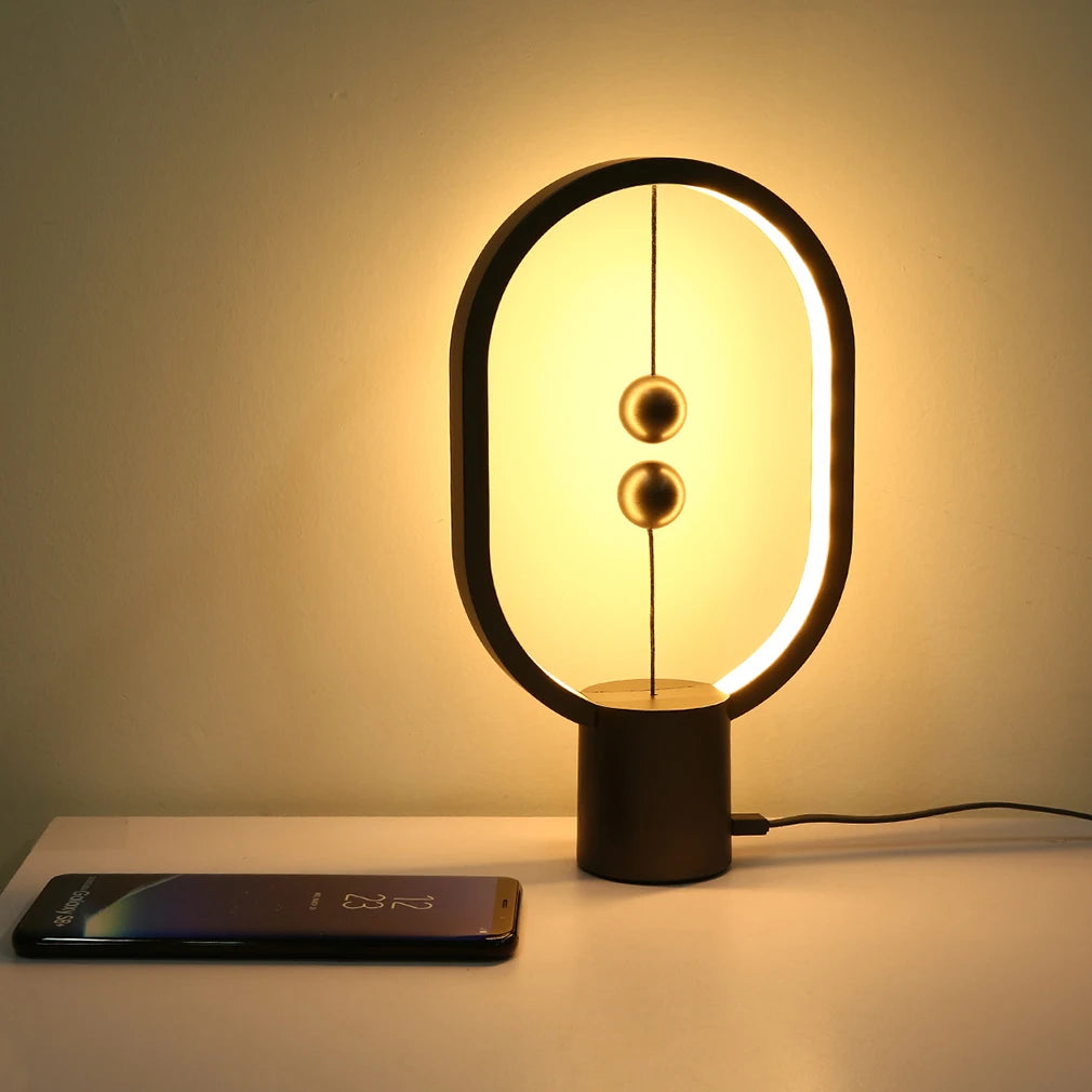 Lampe de chevet originale à équilibre magnétique