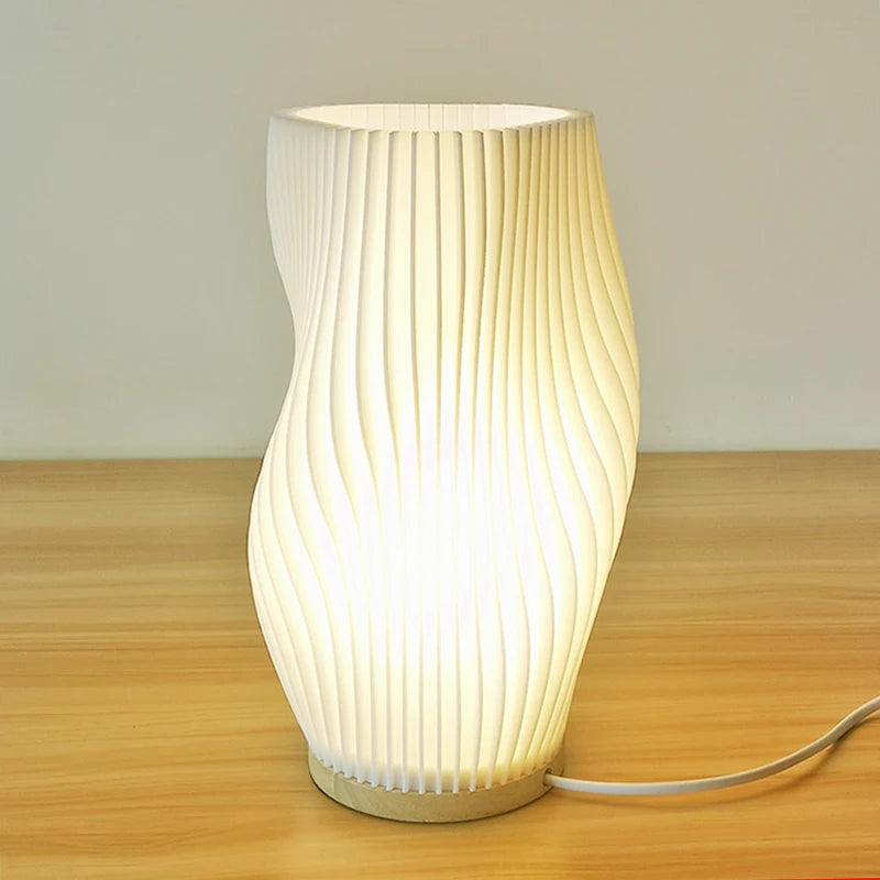 Lampe de chevet Ondulé Blanc
