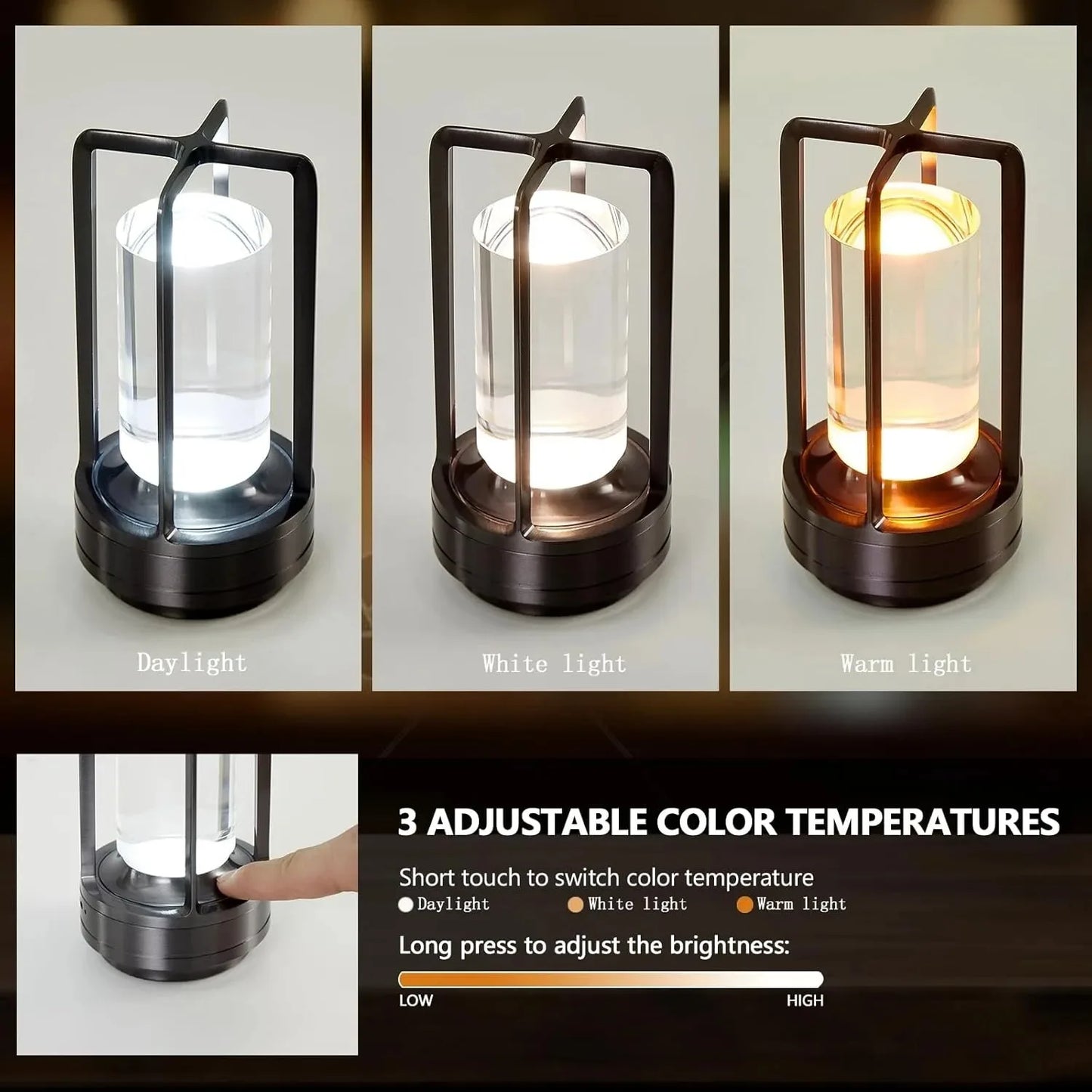 Lampe de chevet industrielle noir