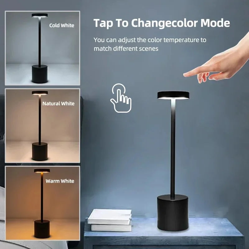 Lampe de Chevet Sans Fil Rechargeable