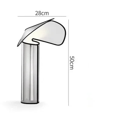 Lampe de chevet chapeau en métal design
