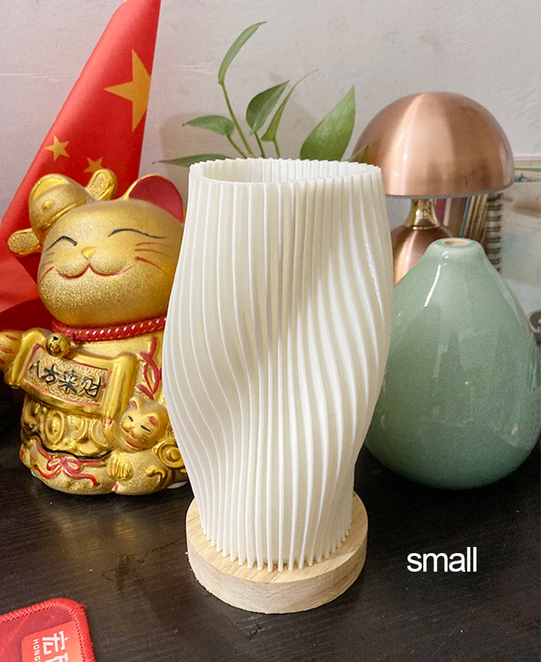 Lampe de chevet Ondulé Blanc