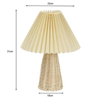 Lampe de chevet en rotin tressé