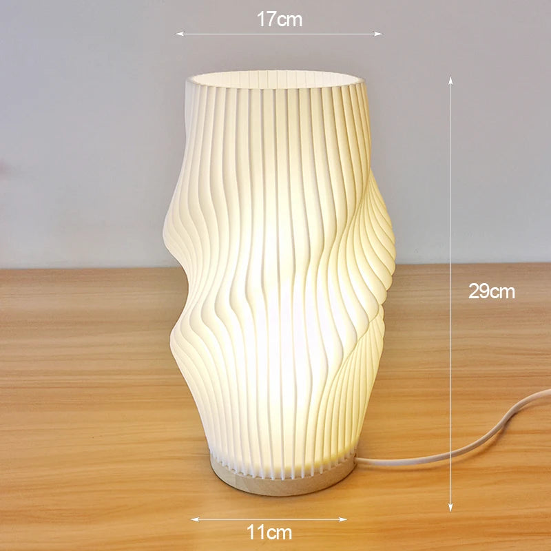 Lampe de chevet Ondulé Blanc
