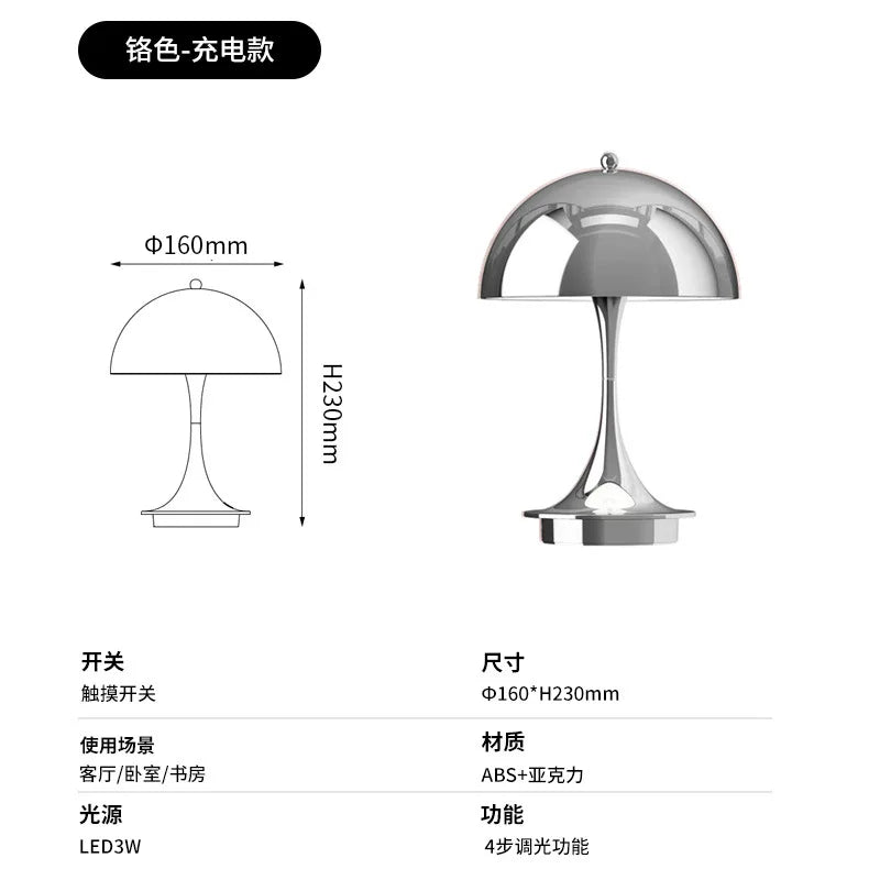 Lampe de chevet Panthella design danois