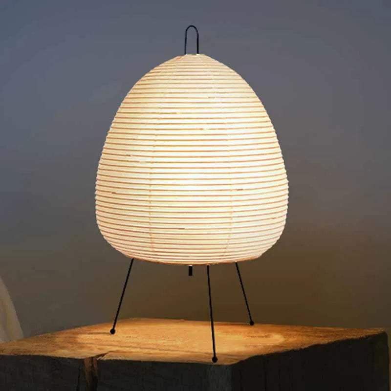 Lampe de chevet design japonais en papier de riz