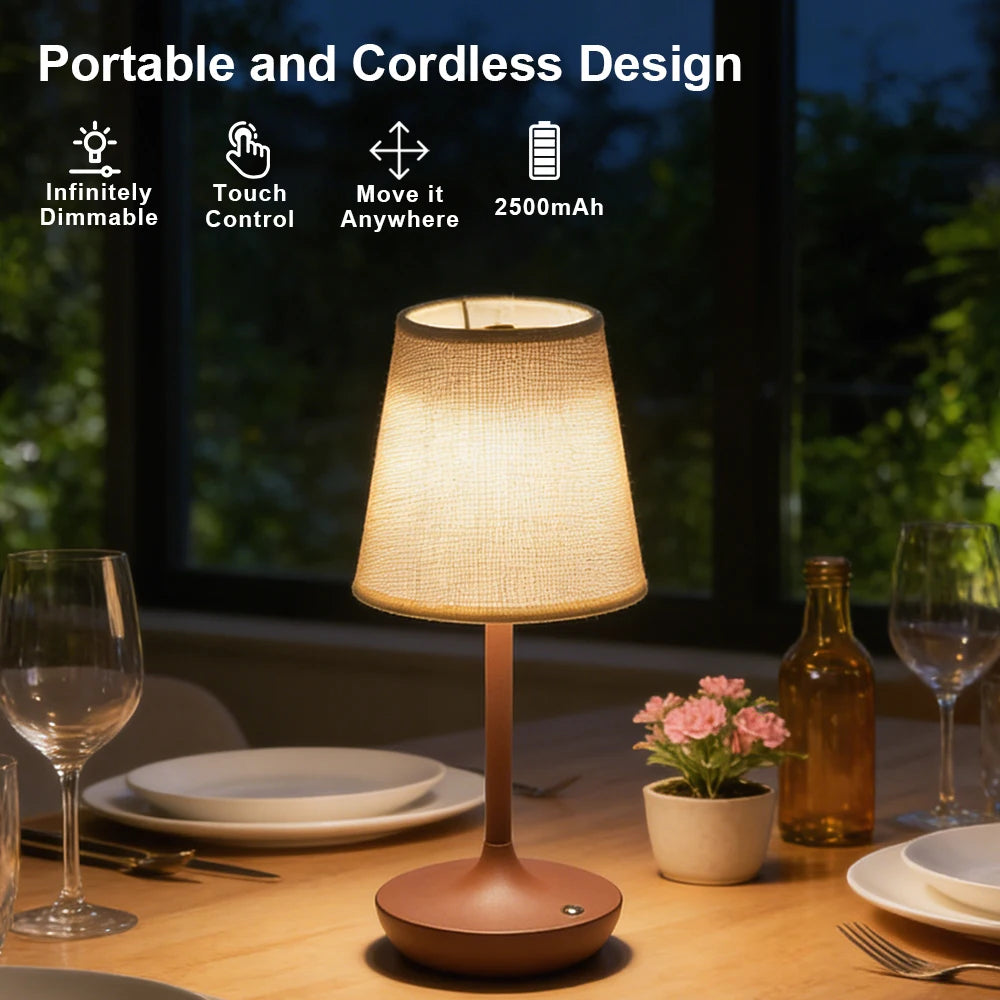 Lampe de Chevet en Tissu LED