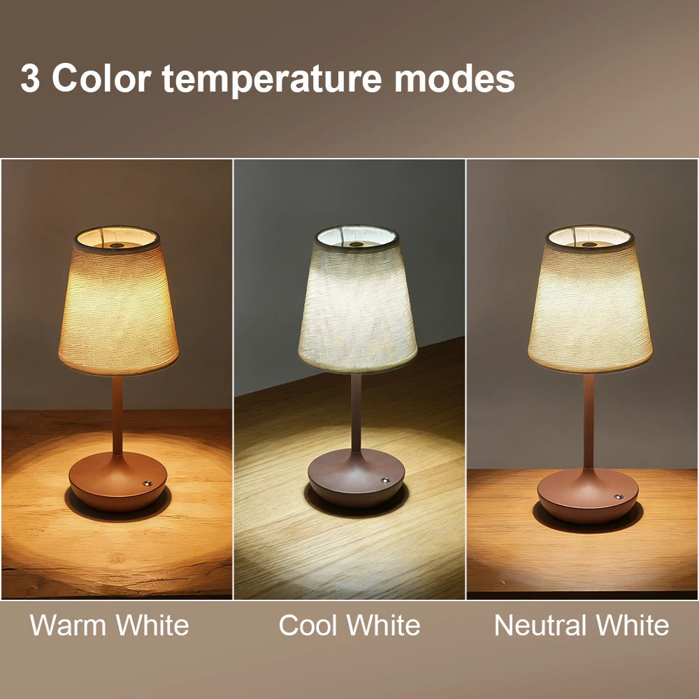 Lampe de Chevet en Tissu LED