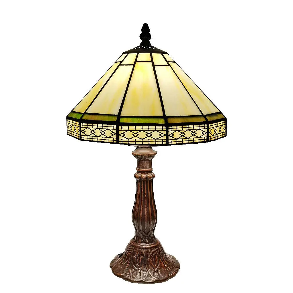 Lampe de chevet Tiffany en vitrail géométrique