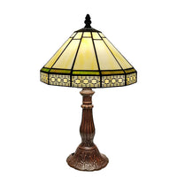 Lampe de chevet Tiffany en vitrail géométrique