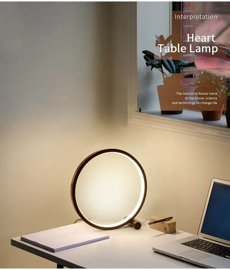 Lampe de chevet LED anneau tactile