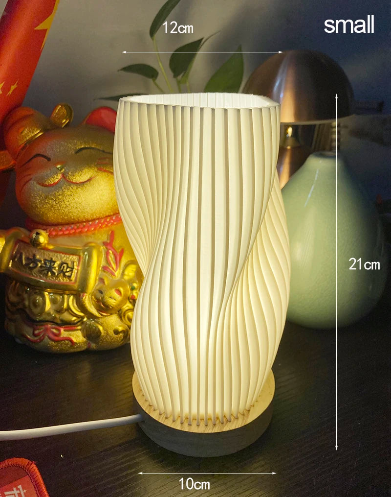Lampe de chevet Ondulé Blanc