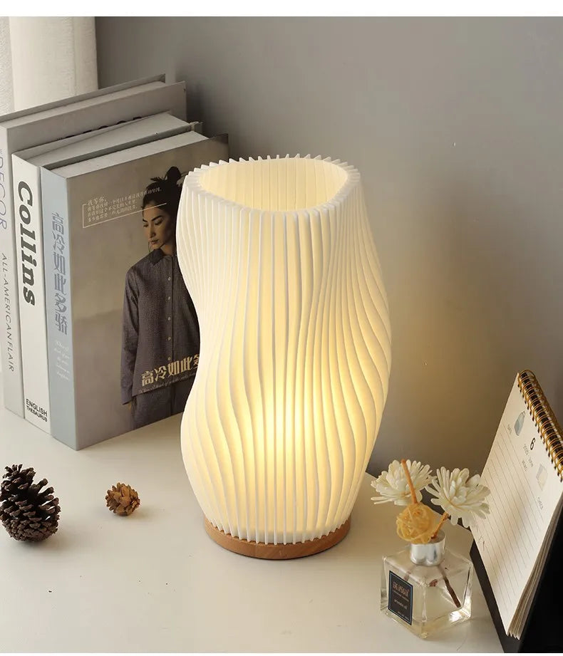 Lampe de chevet Ondulé Blanc