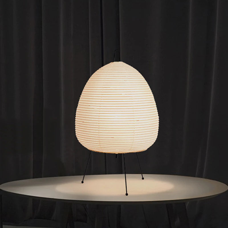 Lampe de chevet design japonais en papier de riz