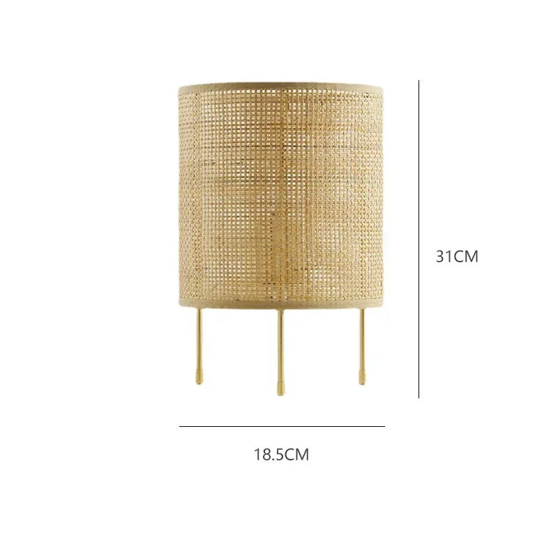 Lampe de chevet en Osier à trois pieds