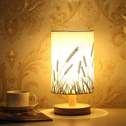 Lampe de chevet bohème en lin