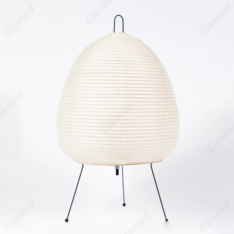 Lampe de chevet design japonais en papier de riz