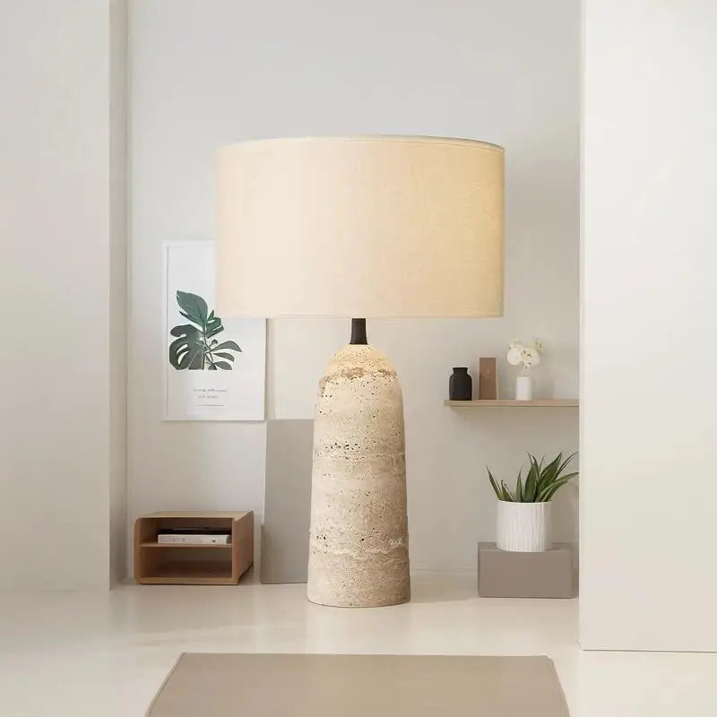 Lampe de Chevet Travertin Véritable