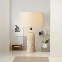 Lampe de Chevet Travertin Véritable